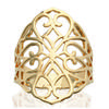 Gold Plated Ring 'Choreography' Golden - 25 Mm