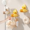 Adjustable Shower Holder Suction Cup Punch Free Sprayer Fixed Bracket Little Yellow Duck Reusable Shower Head Storage Rack