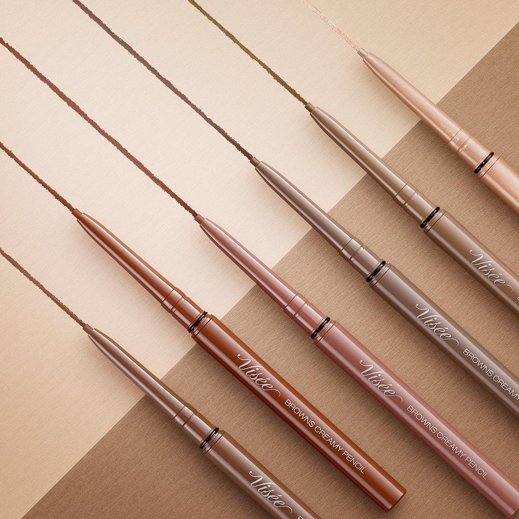Visee Riche Browns Creamy Pencil BR301 Almond Eyeliner, Fragrance-Free, Brown, 0.1g (x 1)