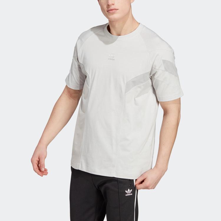 adidas Футболка Originals Rekive Tee Sport с круглым вырезом и коротким рукавом, мужские топы светло-серого цвета HR8595