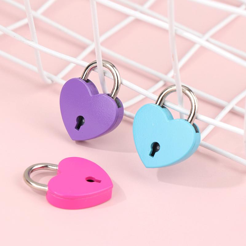Замки для багажа в форме сердца, аппаратные замки с замком для шкатулки для драгоценностей, дневника