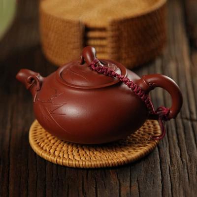 Набор блюдец из натурального материала, подставка для чашки в виде лозы, изоляционная подставка, модный и простой в хранении, традиционное мастерство