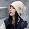 Warm Beanie Hat Windproof Knitted Pullover Cap Fashion Skullies Hat  for Women