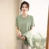 Mom's Spring Knit Two-Piece Set: Stylish Cardigan & Top for Middle-Aged and Elderly Women