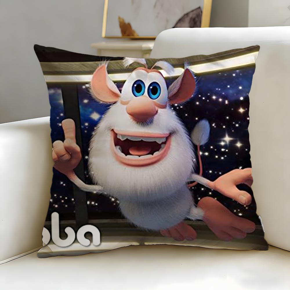 Trendy Bboobaew Cushion Cover Soft  EasyWash Pillow Case  Versatile for Couch Bed Travel and Office