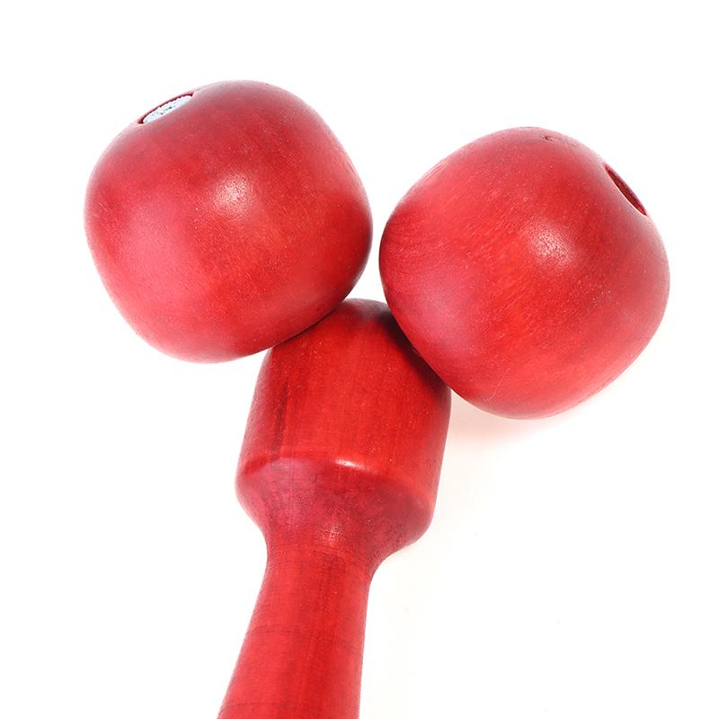 Портативный роликовый массажер, деревянный двухколесный массажер для лица