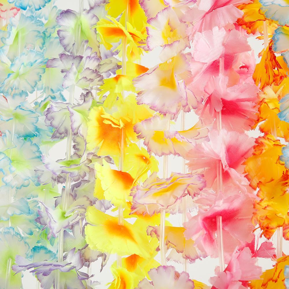 50 шт. гавайский цветочный венок гирлянда ожерелье нарядное платье декор Гавайская пляжная вечеринка искусственные цветы DIY Луау принадлежности для вечеринки