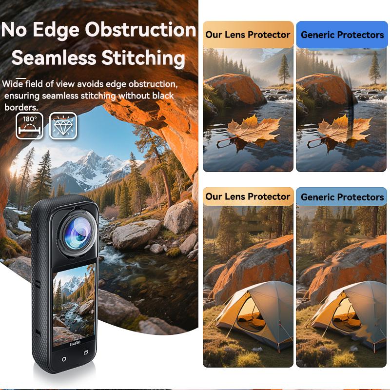 Для Insta 360 X5 Защитные линзы HD Оптическое стекло Защитная крышка Съемный Защита камеры от царапин Для аксессуара Insta360 X5