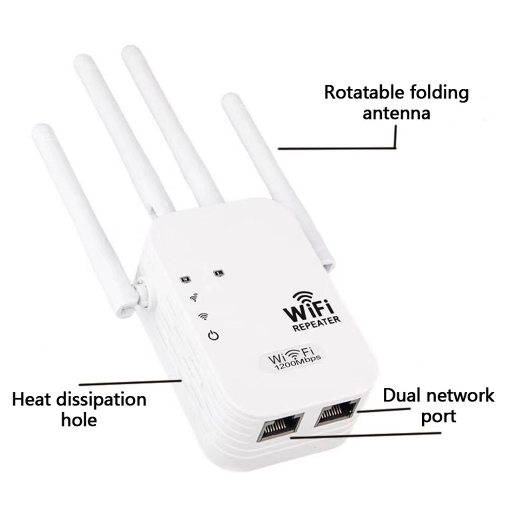WiFi Range Extender Repeater 1200Mbps Dual Band Wireless Router Signal Booster