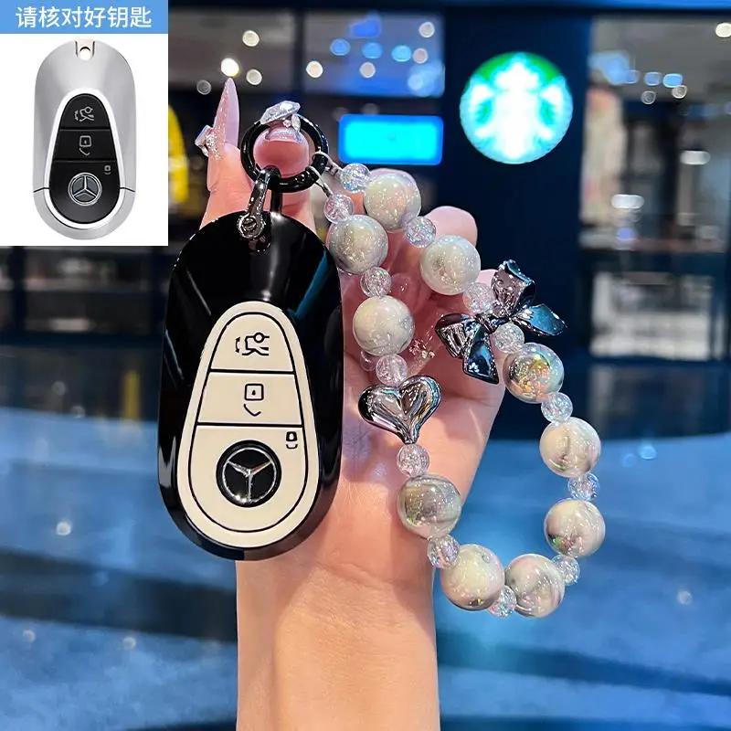 TGM3 Female Key Case for Mercedes Benz CLS CLA GL R SLK AMG A B C S Class 3 Button Remote Car Key Cover Holder Keychain Accessories