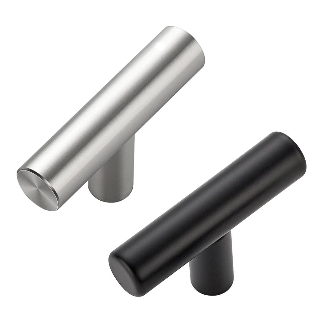Мебельные ручки Ручки для кухонных шкафов Черные мебельные ручки для кухонного шкафа, ящика, комода из нержавеющей стали, 20 штук