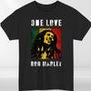 One Love Reggae Music TShirt Jamaican Pride Inspired Graphic Unisex Casual Tee