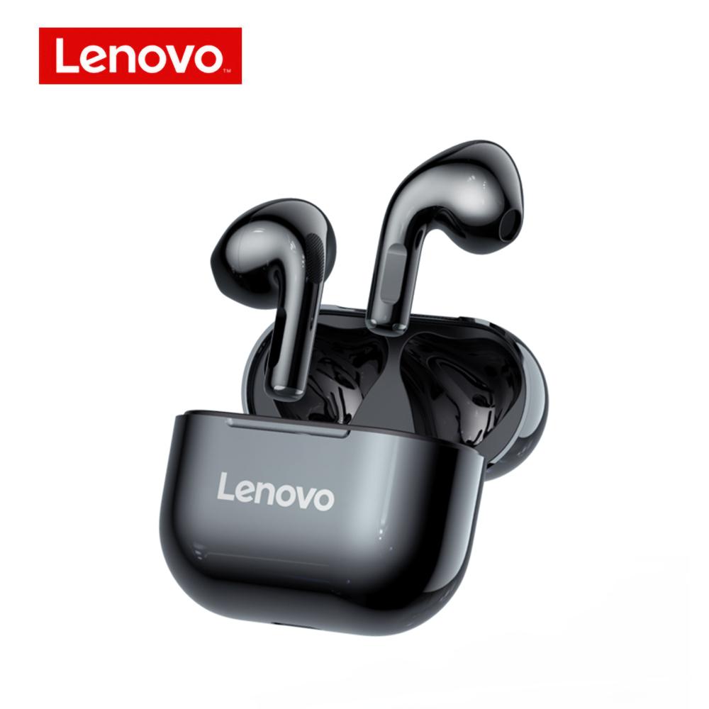 Lenovo Наушники LP40 TWS Bluetooth 5.0 с двойным стереофоническим шумоподавлением и басами с сенсорным управлением, наушники с длительным режимом ожидания