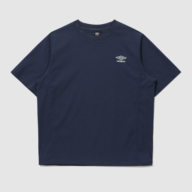UMBRO Синий с полосками Seersucker, с коротким рукавом (Uq223Cwt64)