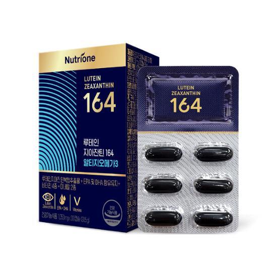 Nutri One Life Лютеин Зеаксантин 164 Altige Omega 30 капсул (запас на 1 месяц), Корейская здоровая пища