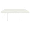 VidaXL Automatic Retractable Awning with Posts 4x3.5 M Cream 3070027