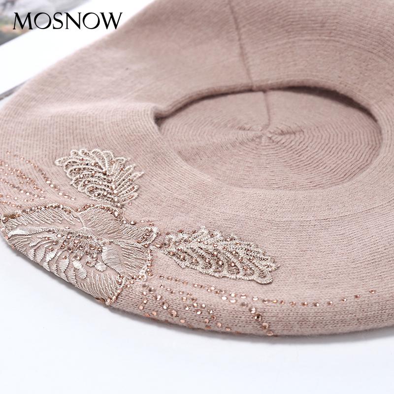 Капот Femme для женщин берет из хлопка и шерсти брендовые вязаные модные осенне-зимние шапки с цветочным принтом для женщин