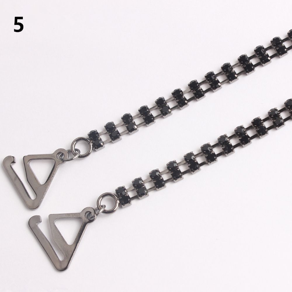 Fashion Rhinestone Crystal Silver Plated Bra Straps Metallic Bra Shoulder Lingerie Accessories