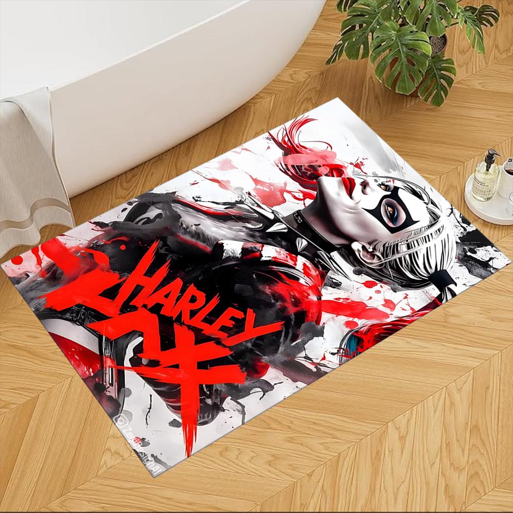 Harley Quinn Floor Rug Office Rug Perfect for Foyer Outdoor Living Rooms Decorate room Anti-slip Rug Office home decor