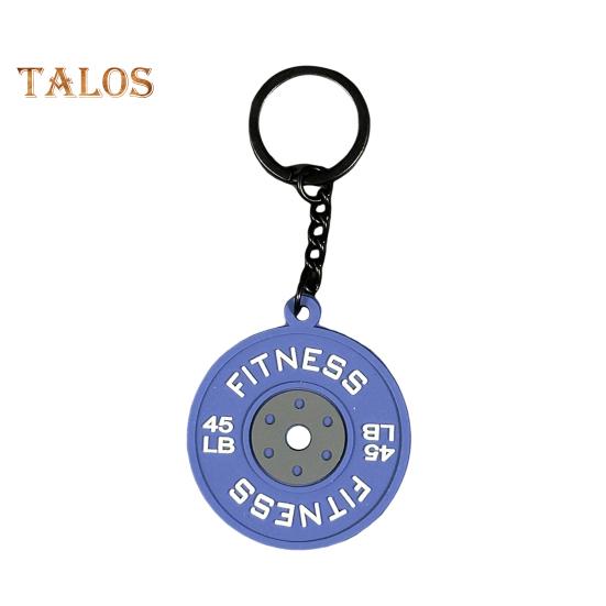 Фитнес-брелок-подвеска из резины и металла для тренировок, штанги, тяжелой атлетики, тренажерного зала, брелок для ключей, напоминание о подарке