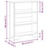 Bookshelf Brown Oak Look 80 x 31 x 106 cm Engineered Wood