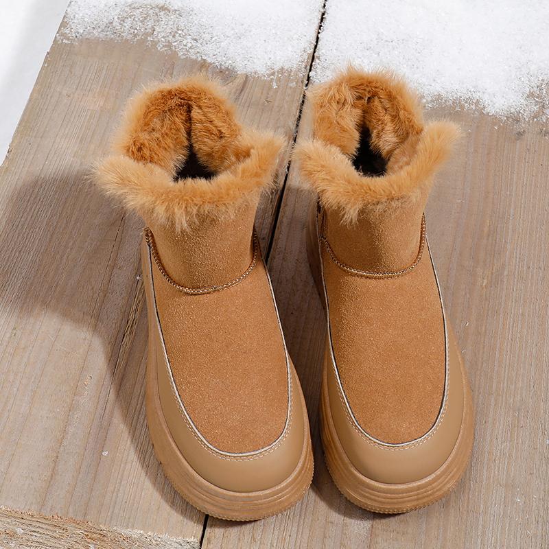 TUINANLE Women's Winter Snow Boots Simple Thick Sole Down Cotton Shoes Thickened Warm Boots