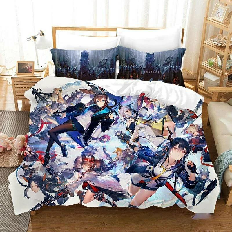 3D Printed Arknights Bedding Set Pillowcase Game Duvet Cover Double Twin Full Queen King Adult Kids Bedclothes Quilt Cover
