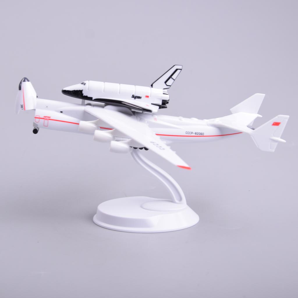 Литые самолеты масштаба 1/400 Космический шаттл Буран Большой транспортный самолет Дисплей Авиационная коллекция Подарок Реплика Материал АБС