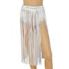 Women Ladies Fashion Faux Leather Adjustable Hippie Boho Waistband Long Fringe Tassel Skirt Belt