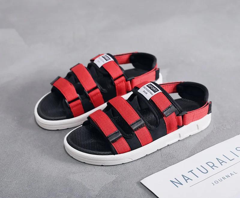 Летние мужские модные сандалии для улицы, спорта, пляжа, для пар, повседневные, плоские, удобные, с открытым носком, крутая обувь, шлепанцы слипоны