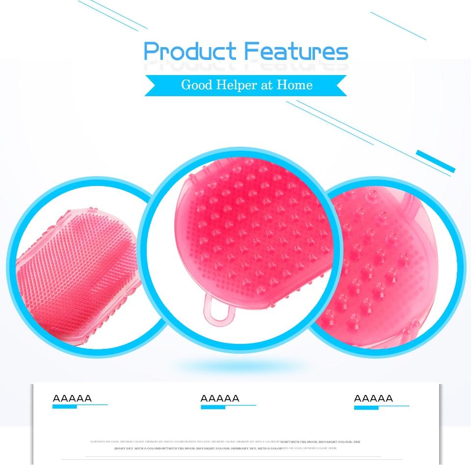 1PC Silicone Exfoliating Brush Scrubber Bath Scrub Glove Spa Back Bath Gloves Exfoliation Shower Brush Body Bathroom Supplies