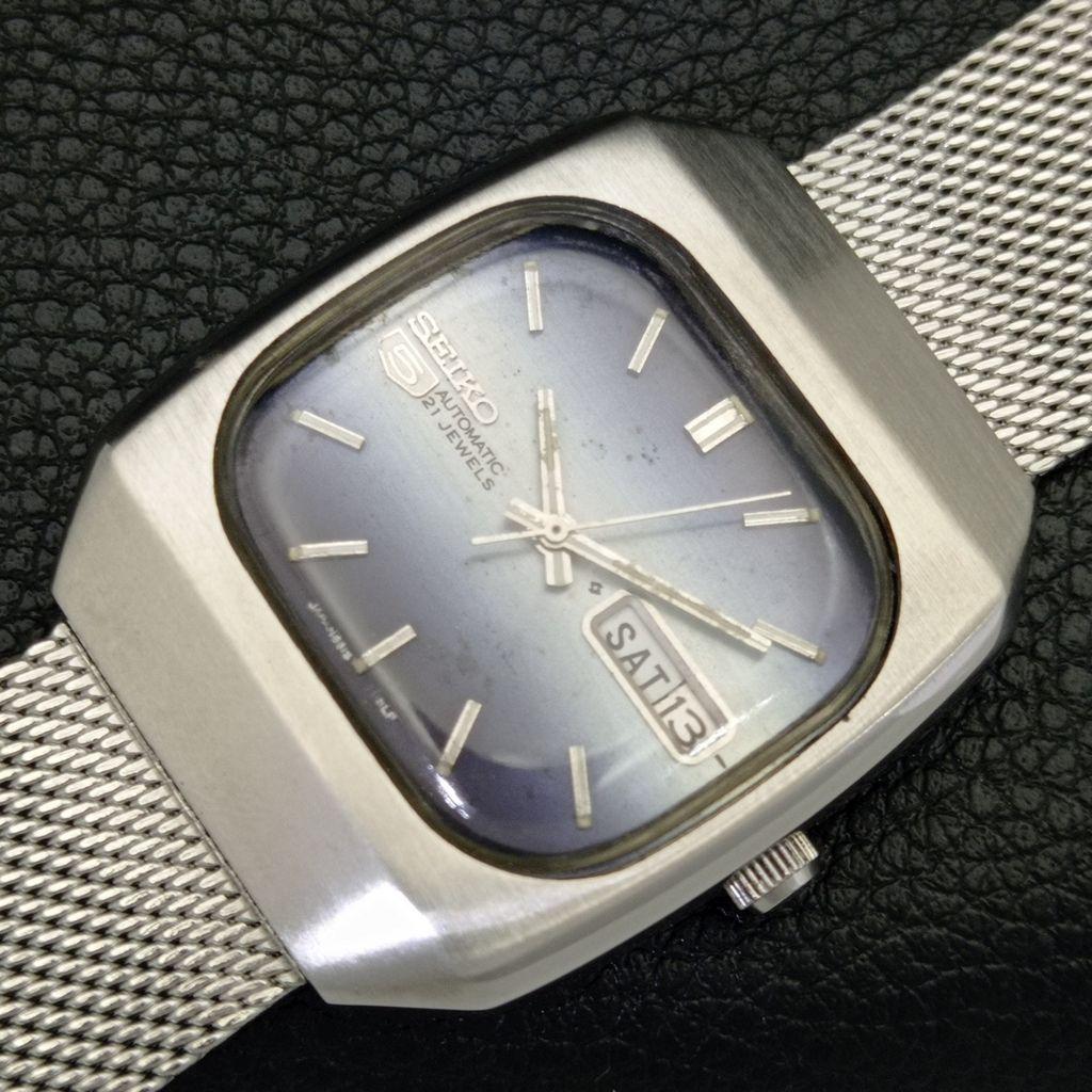 Seiko 5 АВТОМАТИЧЕСКИХ ЯПОНИЯ 6319A МУЖСКИЕ ВИНТАЖНЫЕ ОРИГИНАЛЬНЫЙ ЦИФЕРБЛАТ ЧАСЫ a702391-5