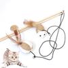 Mouse Cat Toy Telescopic Cat Playing Sticks Interactive Toys Kitten Funny Traning Toys