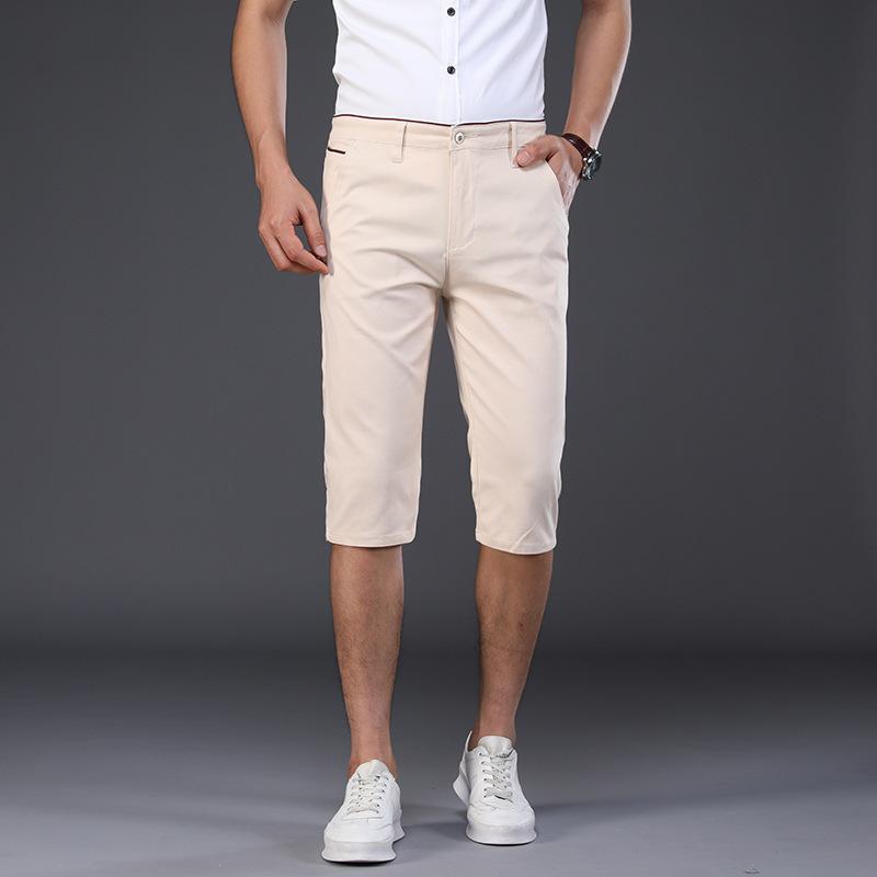 Мужские повседневные корейские версии модные хлопковые капри мужские брюки свободные прямые капри шорты брюки в западном стиле