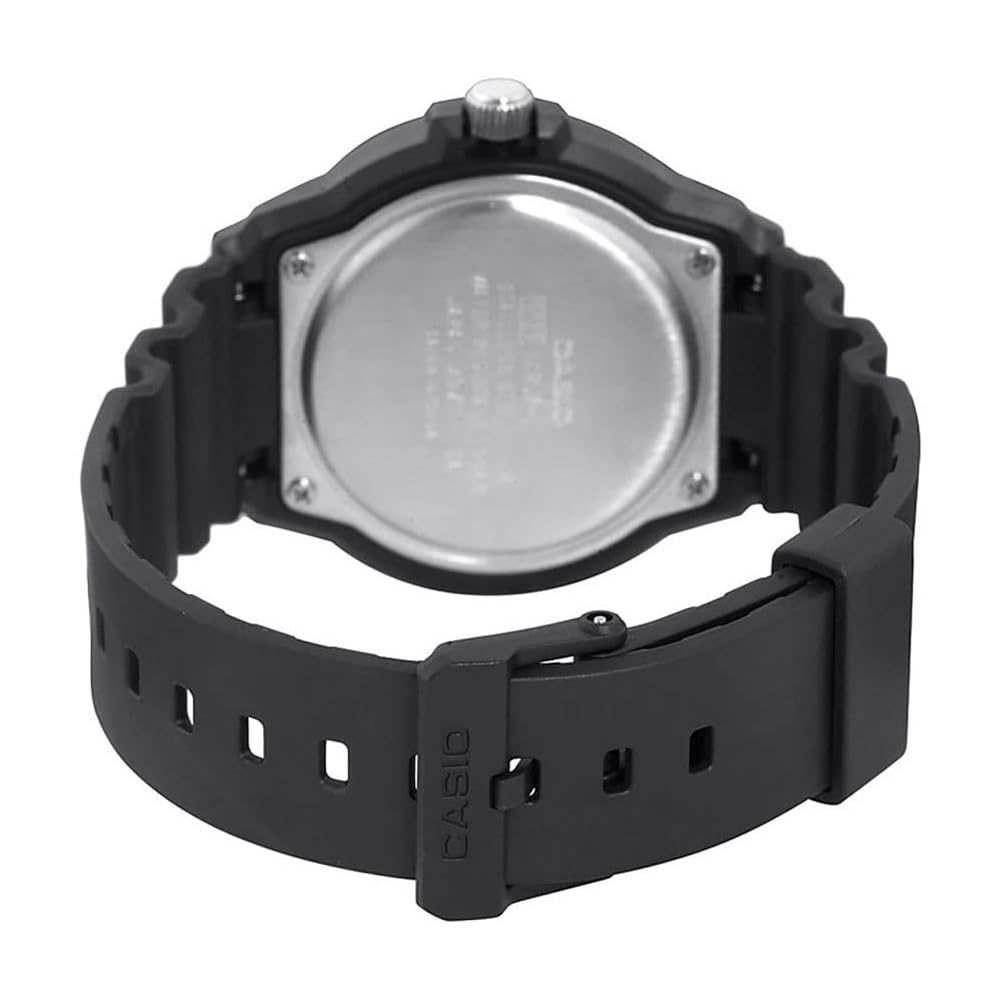 Мужские часы Casio Standard MRW-200H-1E Водонепроницаемые Черный циферблат Нейлоновый ремешок