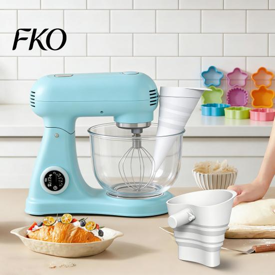 Silicone Kitchen Gadgets Flour Funnel And Bowl Cover for Aid Mixer, Mess Free Collapsible Pouring Dry Ingredient Shield Attachment, 3 in 1 Mixer
