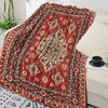 Зимнее теплое мягкое плюшевое одеяло - Винтажный индийский богемный цветочный дизайн для дивана-кровати, Приятные праздничные подарки