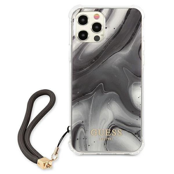 Guess Guhcp12Mksmagr Iphone 12/12 Pro 6,1 Szary/Grey Hardcase Marble Collection