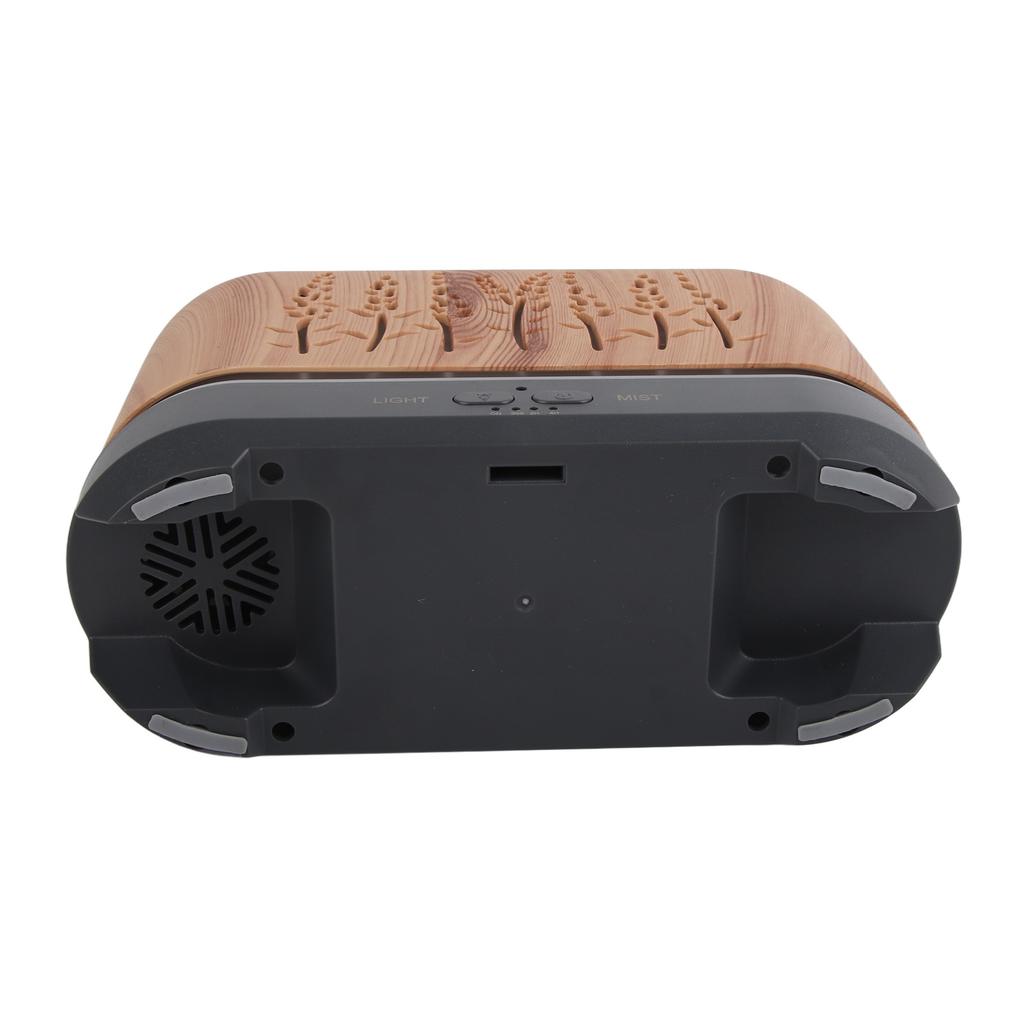 Humidifier 200ml Aroma Diffuser Wood Grain Flame Pattern Light Low Noise 100?240VUS Plug
