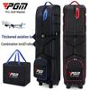 PGM Foldable Wheeled Golf Bag with Dustproof Storage, Thickened for Airplane Check-in