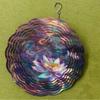 10 Inch Metal Wind Spinner Vibrant Lotus Design Outdoor Decor for Garden Balcony Lawn Reflective Durable Hanging Art Sculpture