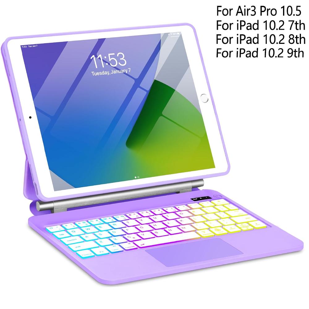 Чехол-клавиатура Magic Keyboard для iPad 10.2 9-го 8-го 7-го Поколений Чехол-клавиатура для Air 3 Pro 10.5 Магнитный чехол-книжка Консольная подставка