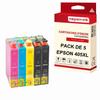NOPAN-INK | X5 Cartridges 405 XL 405XL (Suitcase) Compatible EPSON Epson Workforce Pro WorkForce Pro WF-3800 Series WorkForce Pro WF