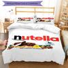 3pcs Nutella Bedding Set Duvet Cover Closure Includes 1 Duvet Cover & 2 Pillowcases, Soft and Comfortable for All Seasons.