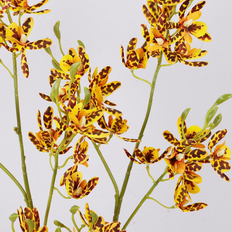 Simulated mid-branch Wandai orchid 4-pronged mini cymbidium simulated flower