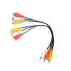 1Pc 3 RCA Male To 6 Female Splitter Cord DVD AV Audio Video Adapter Cable