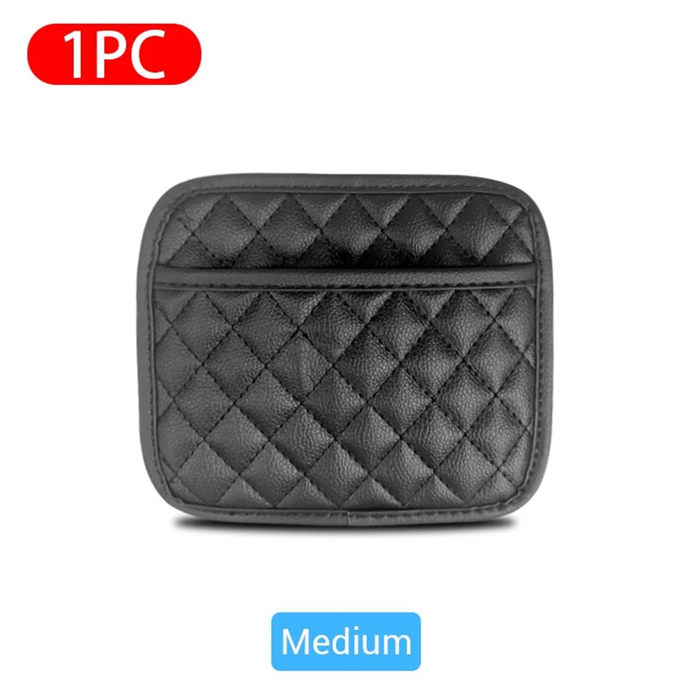 Автомобильные самоклеящиеся органайзеры Карманные сумки Автомобильный ящик для хранения Сумка для сбора карточек Телефон Ключ Липкий чехол для салона автомобиля Универсальный