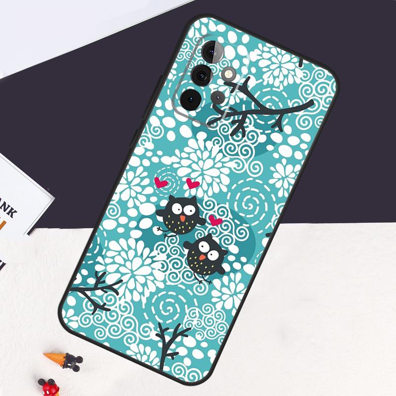 Cute Owl Cartoon Case For Samsung Galaxy A22 A16 A33 A36 A56 A26 A15 A55 A53 A35 A32 A52 A54 A34 A14 A05 A06
