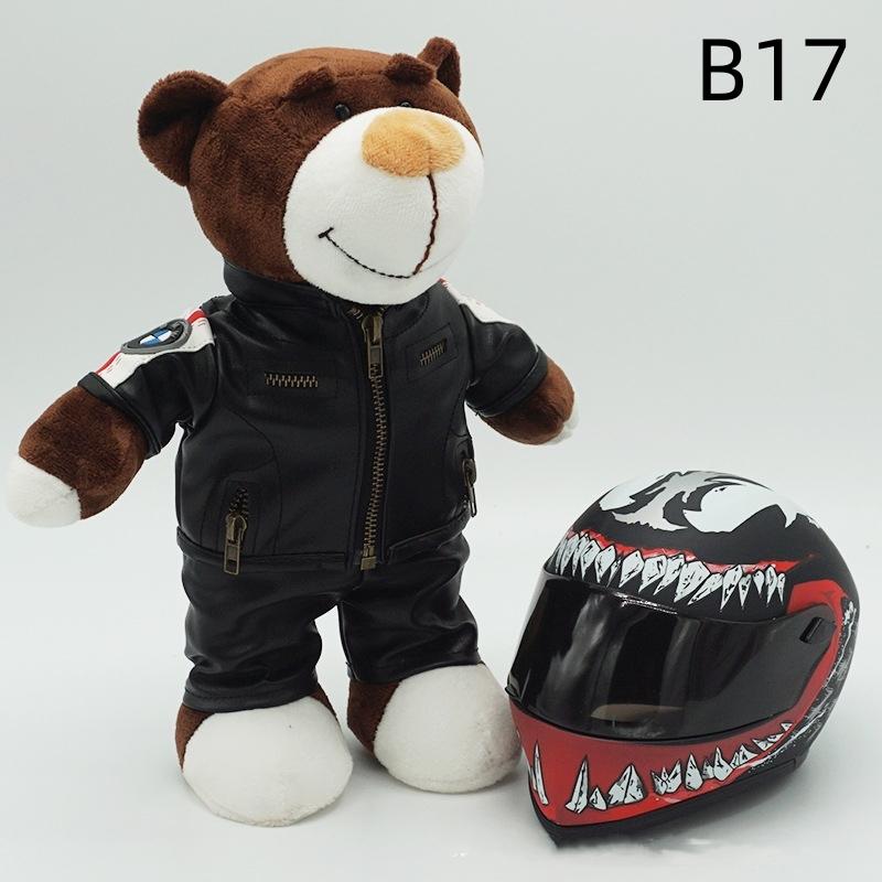 Kawaii helmets and teddy bears motorcycle decorations cute anime-filled soft stuffed toys as holiday gifts for friends