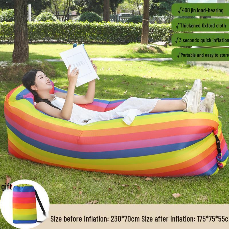 Надувной диван-подушка: Портативная, складная надувная кровать для ленивого отдыха на природе